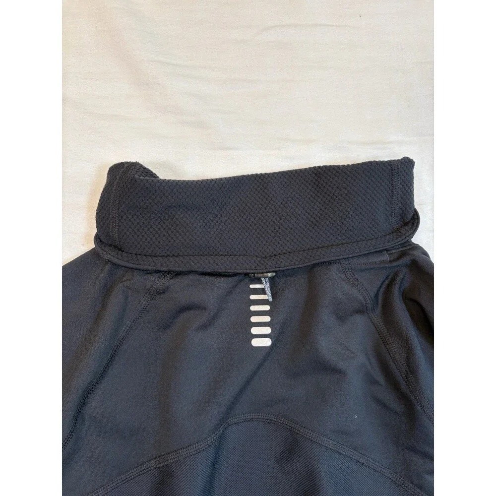 Under Armour ColdGear Run Fitted Black Mock Neck Pullover Thumbholes Women’s M